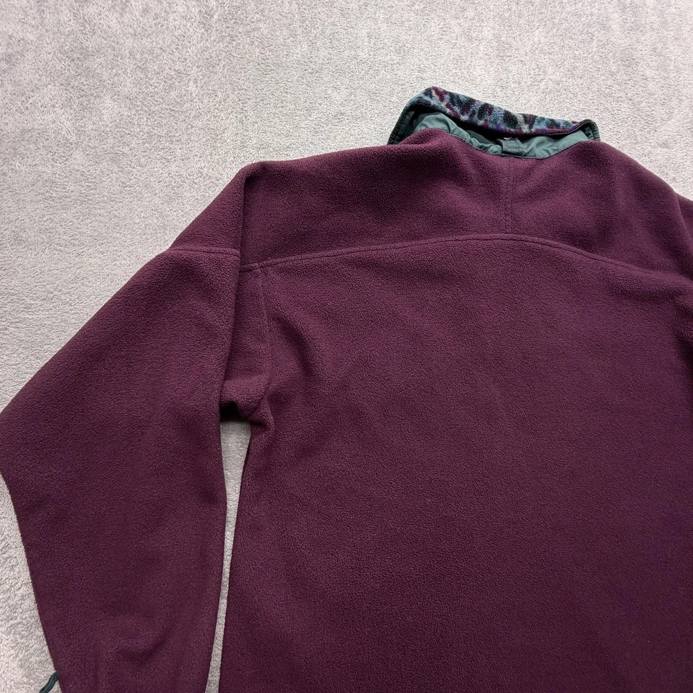 Vintage Columbia Fleece Jacket Mens XL‎ Purple Full Zip Pattern Collar 90s